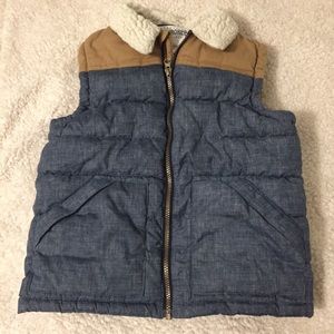 Blue and Tan Gymboree Vest- M7/8